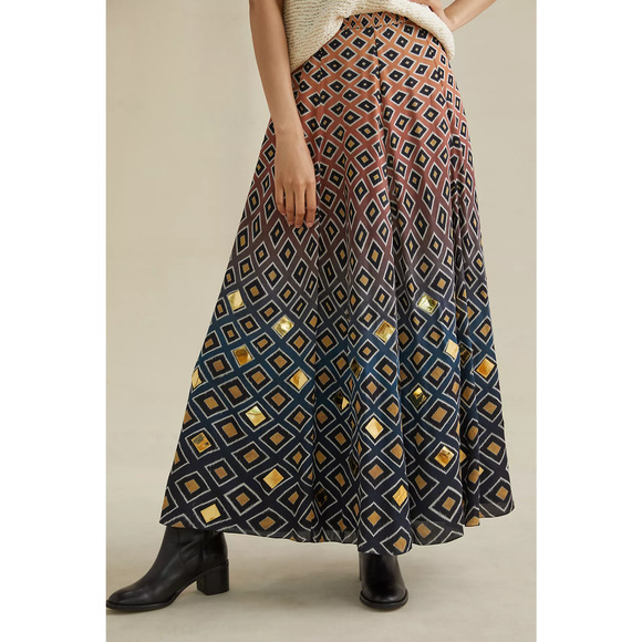 Anthropologie Skirts New Anthropologie Geisha Designs Diamond Maxi